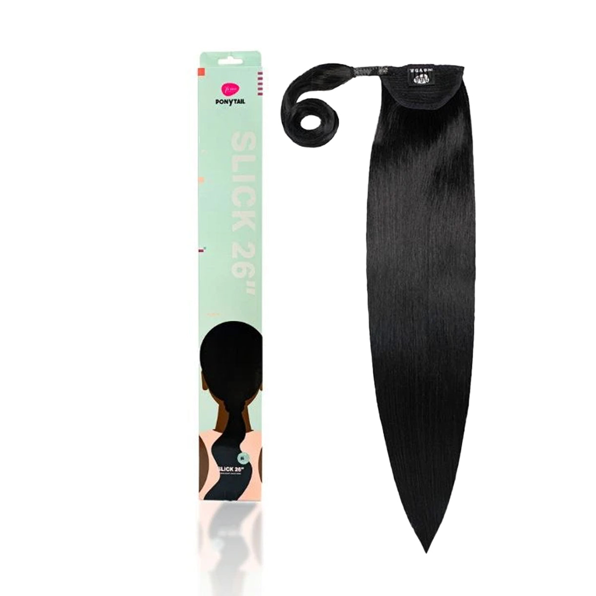 Feme Collection Wraparound Ponytail Slick Long Synthetic Heat Resistant Hairpiece