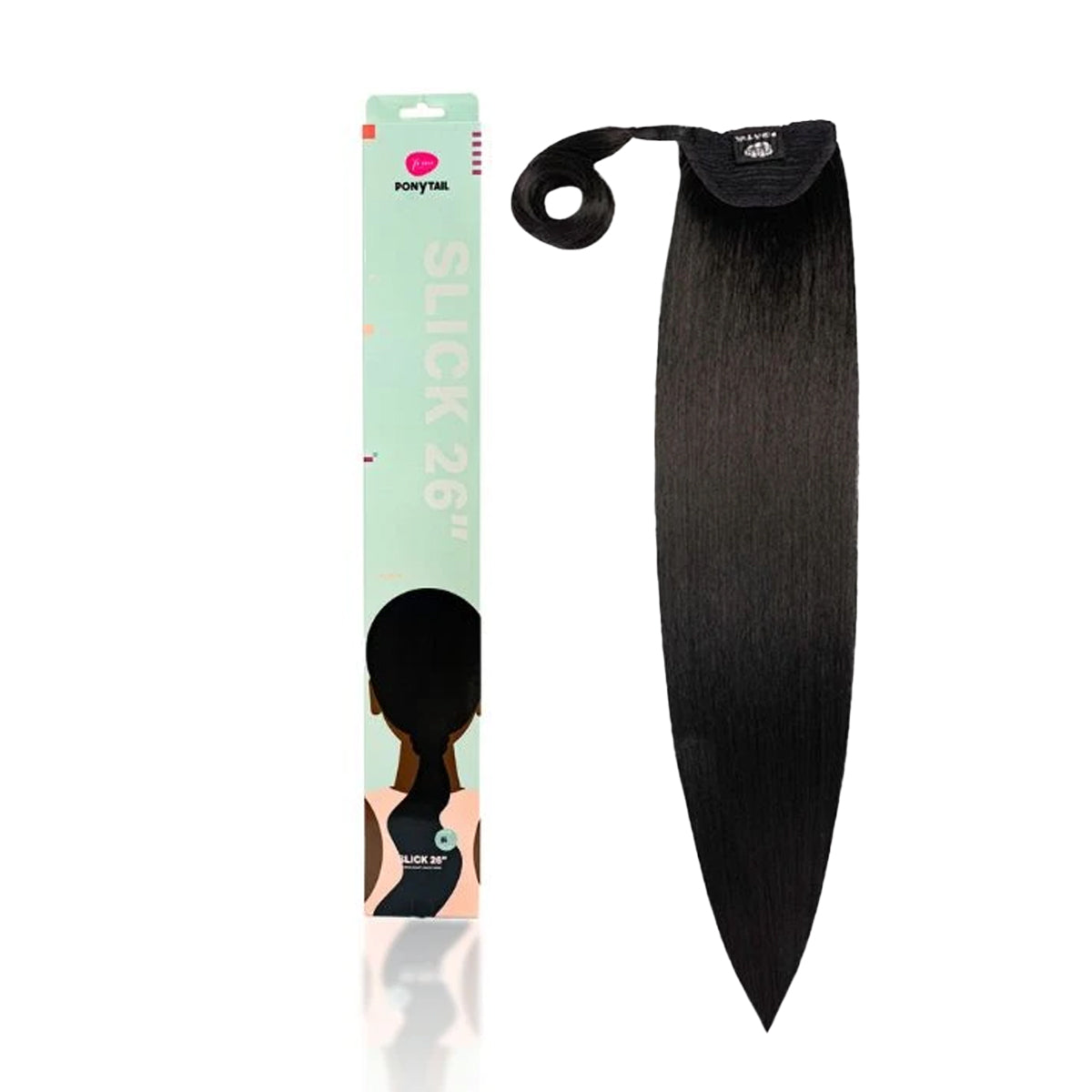 Feme Collection Wraparound Ponytail Slick Long Synthetic Heat Resistant Hairpiece