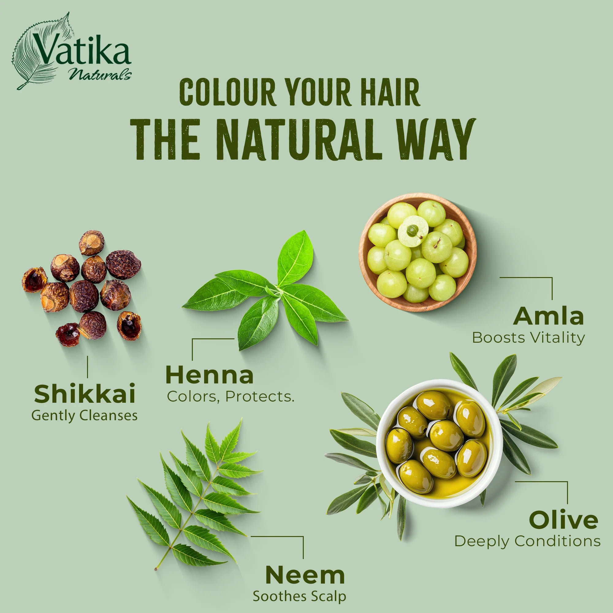 Dabur Vatika Henna Hair Colour Ammonia Free Natural Grey Coverage