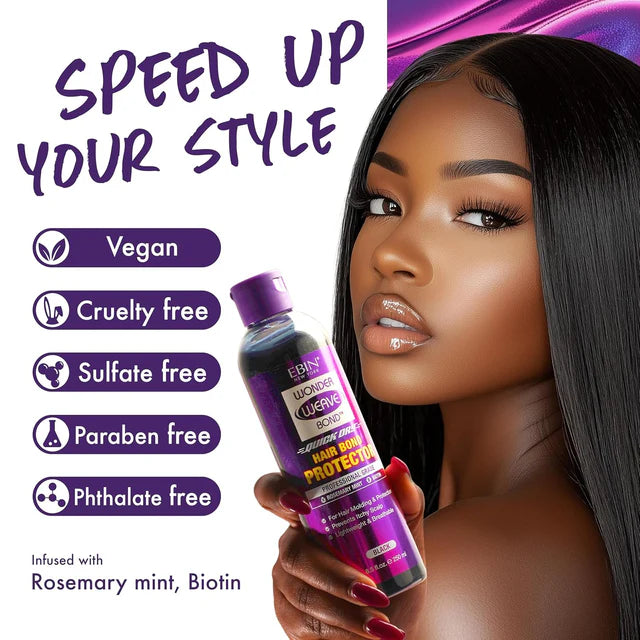 Ebin Wonder Weave Bond Hair Protector Clear 100ml Quick Dry Scalp Shield with Biotin