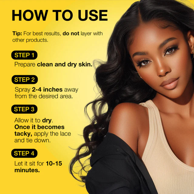 Ebin Wonder Lace Bond Wig Adhesive Spray Extra Mega Hold