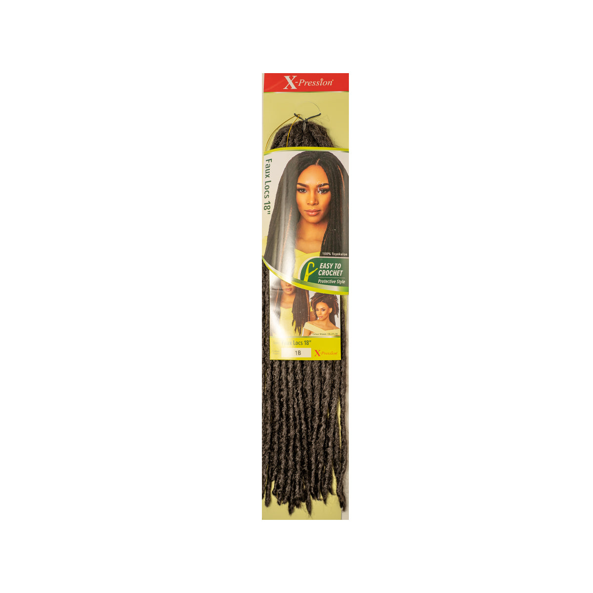 X-Pression Faux Locs 18" Synthetic Crochet Braids Lightweight Soft Hair