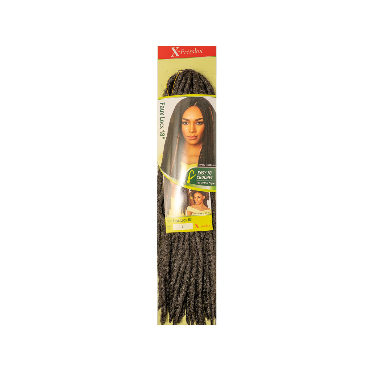 X-Pression Faux Locs 18" Synthetic Crochet Braids Lightweight Soft Hair