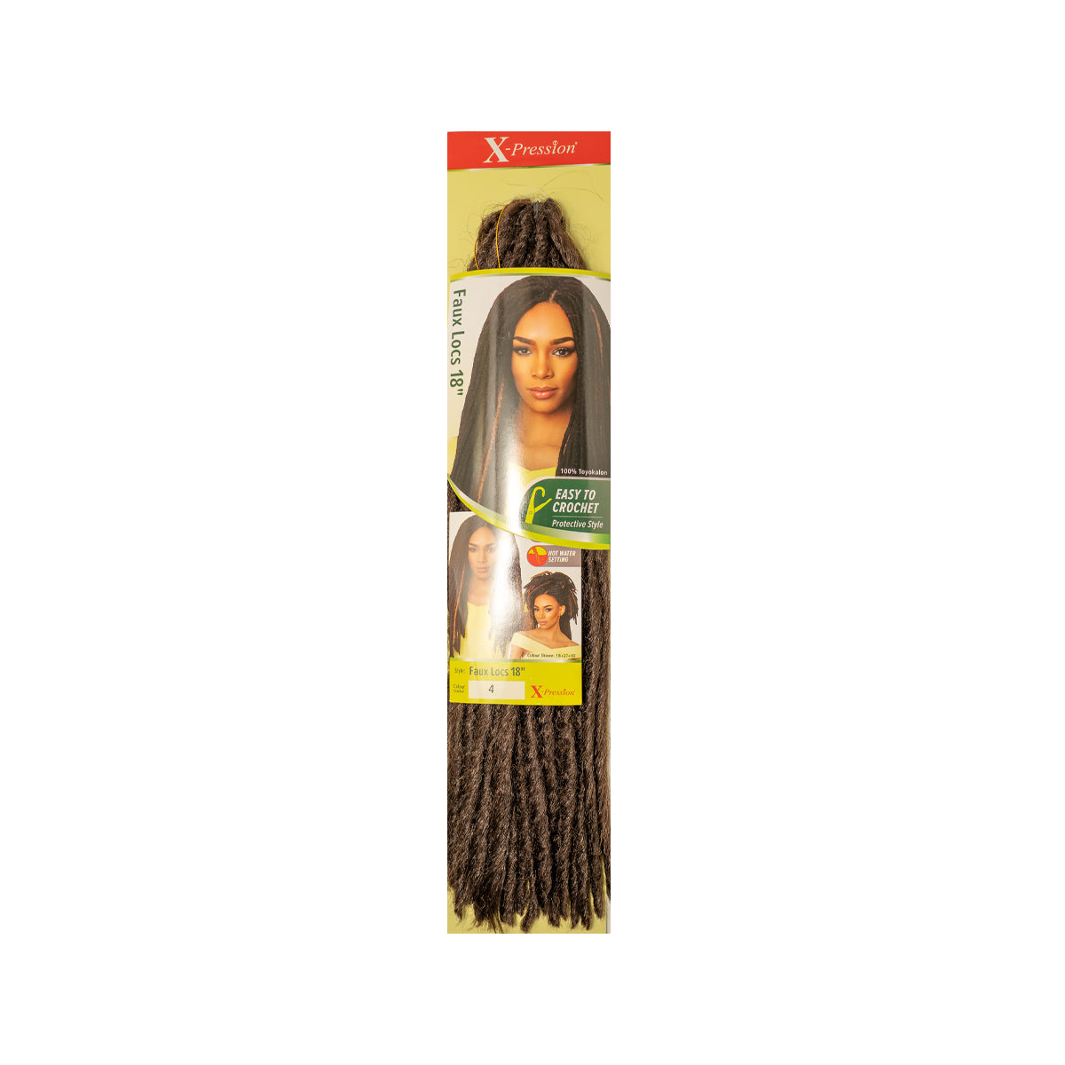 X-Pression Faux Locs 18" Synthetic Crochet Braids Lightweight Soft Hair