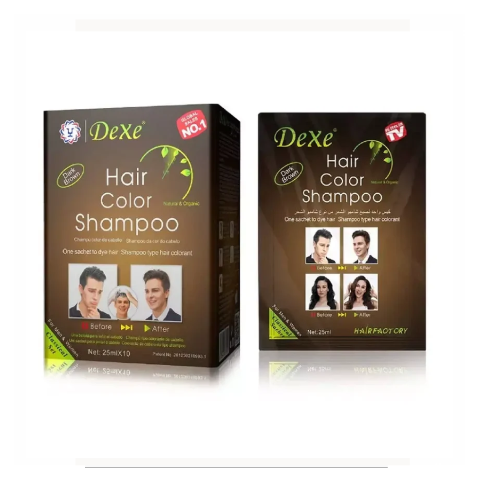 Dexe Dark Brown Hair Color Shampoo 25ml x 10 Sachets