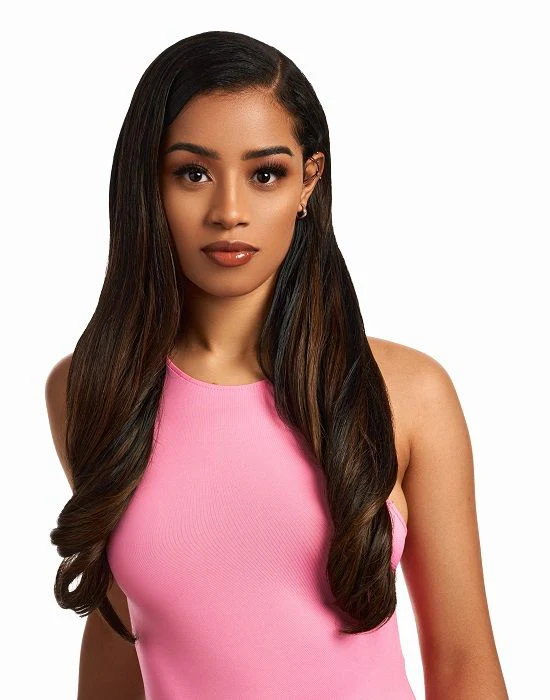 Clip In Glam Straight 20" 8 Piece Weft Synthetic Hair Extensions Heat Safe