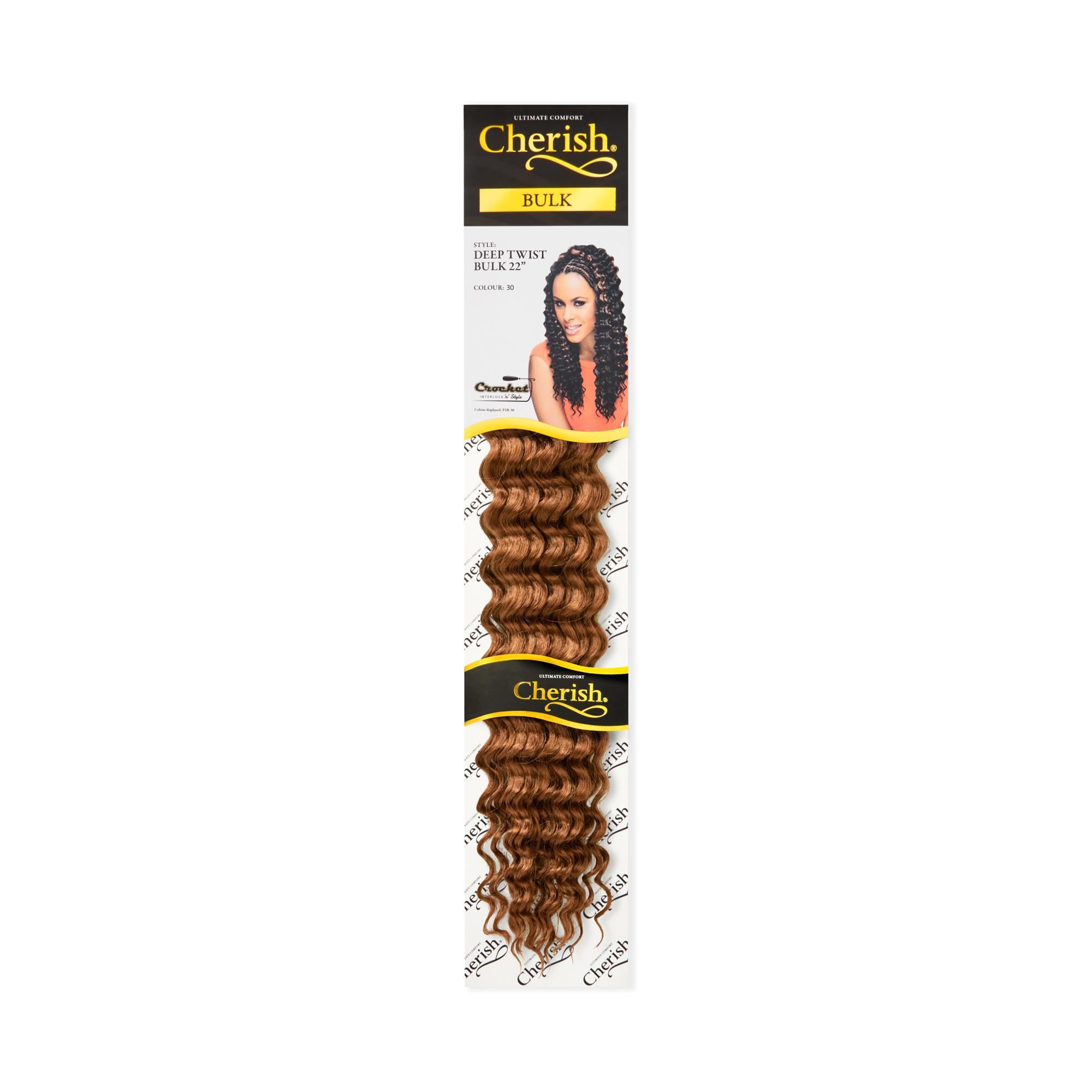 Cherish Deep Twist Bulk 22 Inch Crochet Hair Kanekalon Synthetic Braiding Hair