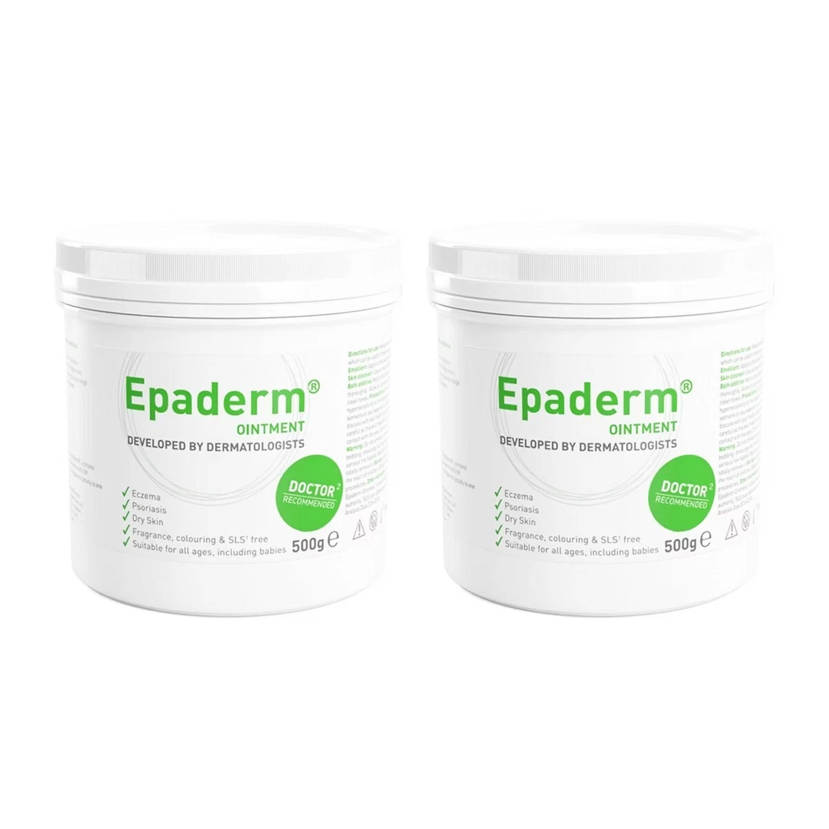 Epaderm 500 gr Ointment for Psoriasis and Eczema (Pack of 2)