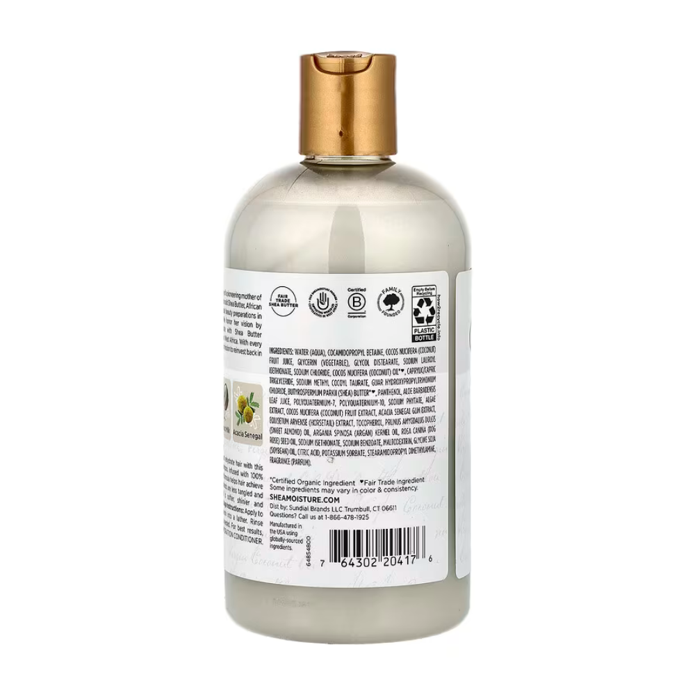 Shea Moisture 100% Virgin Coconut Oil Hydration Shampoo 13oz Sulfate Free for All Hair Types